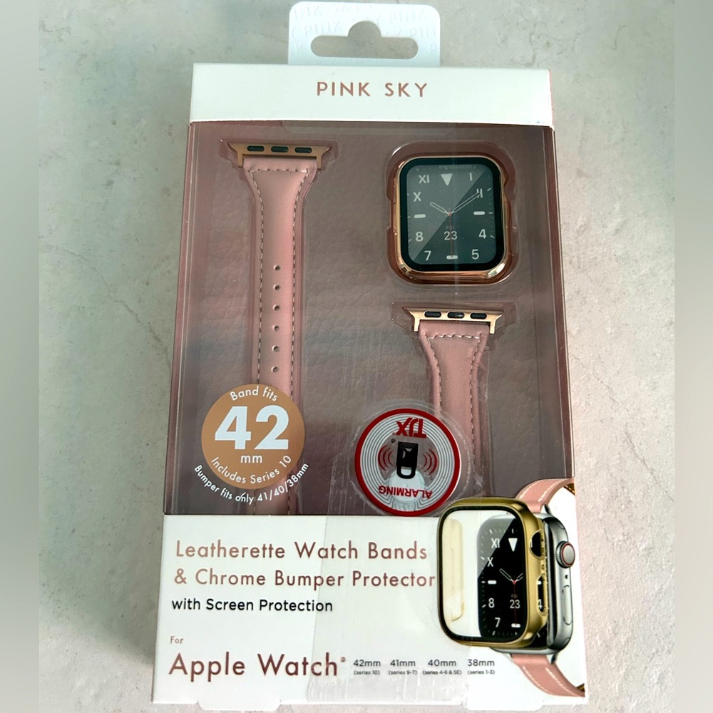 Pink Sky Apple Watch Band & Bumper Protector